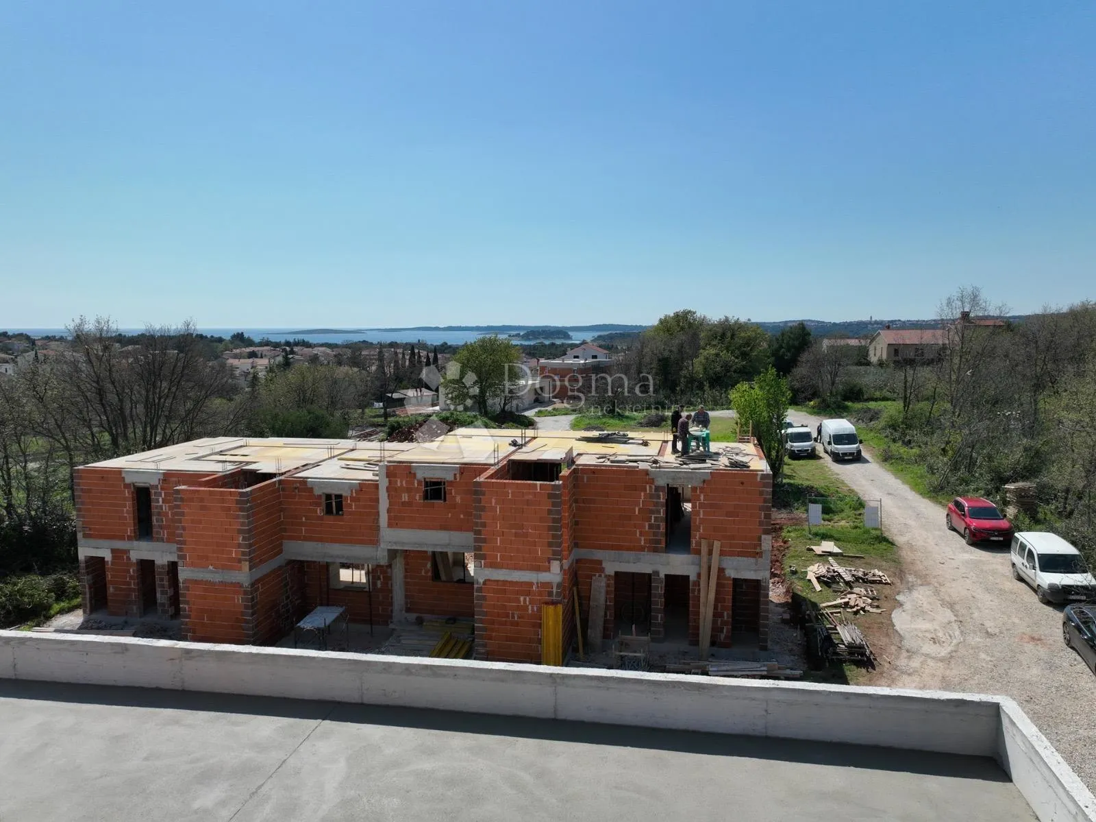 medulin - pogled more (cijena za gotovu kuću) - slika 1