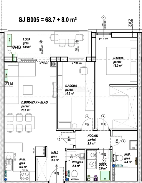 stan u novogradnji, prizemlje, čakovec | 68,7 m² - slika 6