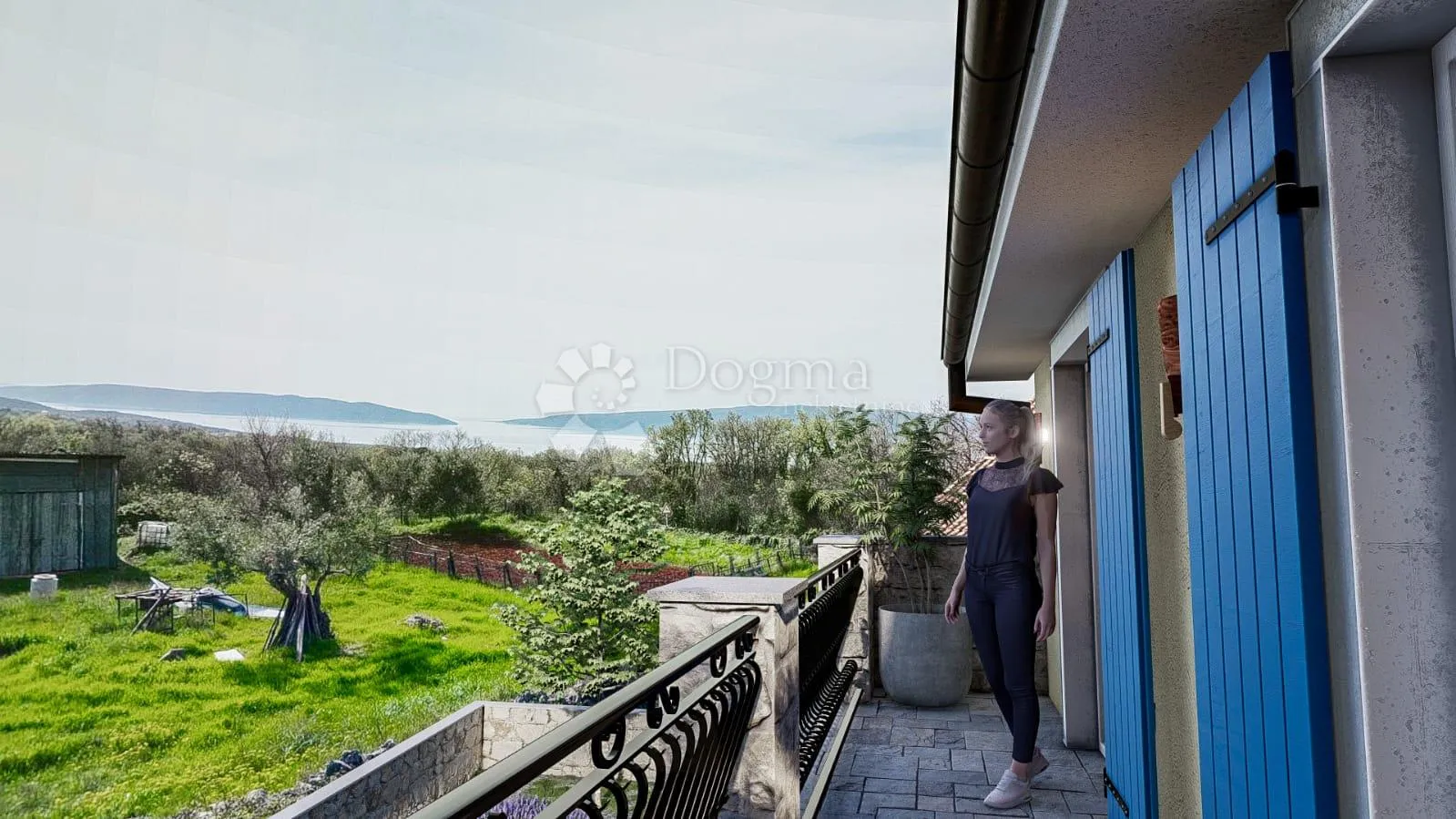 okolica krka - novogradnja u mediteranskom stilu s bazenom - slika 14