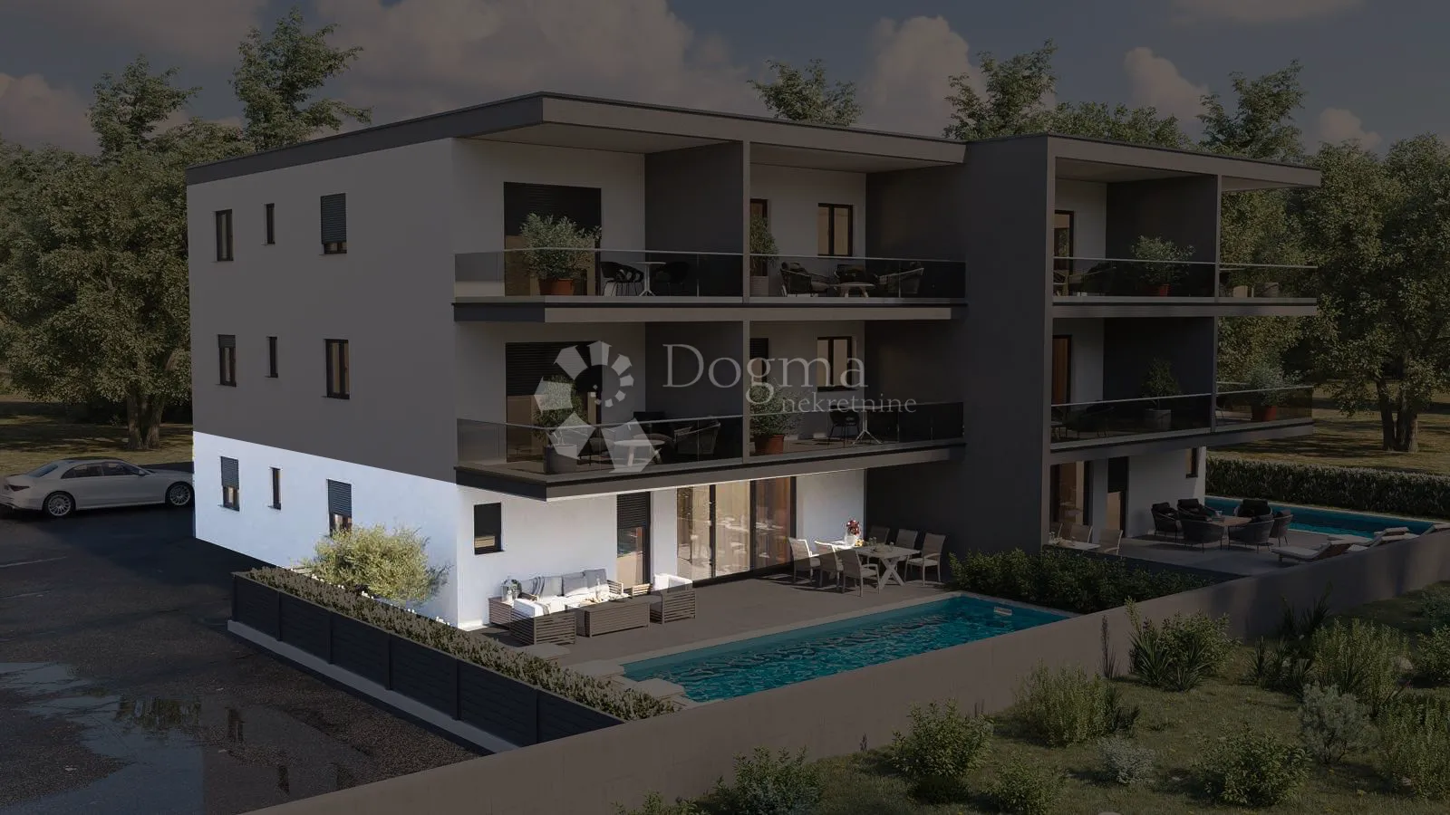 novigrad – moderan stan s privatnim bazenom i terasom - slika 1
