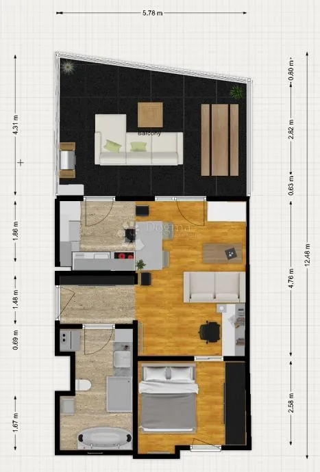 smart penthouse u centru samobora – terasa, garaža, lift, spa kupaonica - slika 15