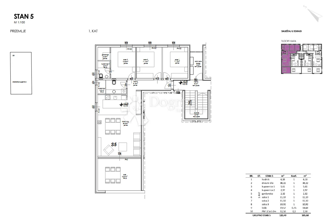 novogradnja privlaka – trosoban stan, 120 m do mora - slika 10