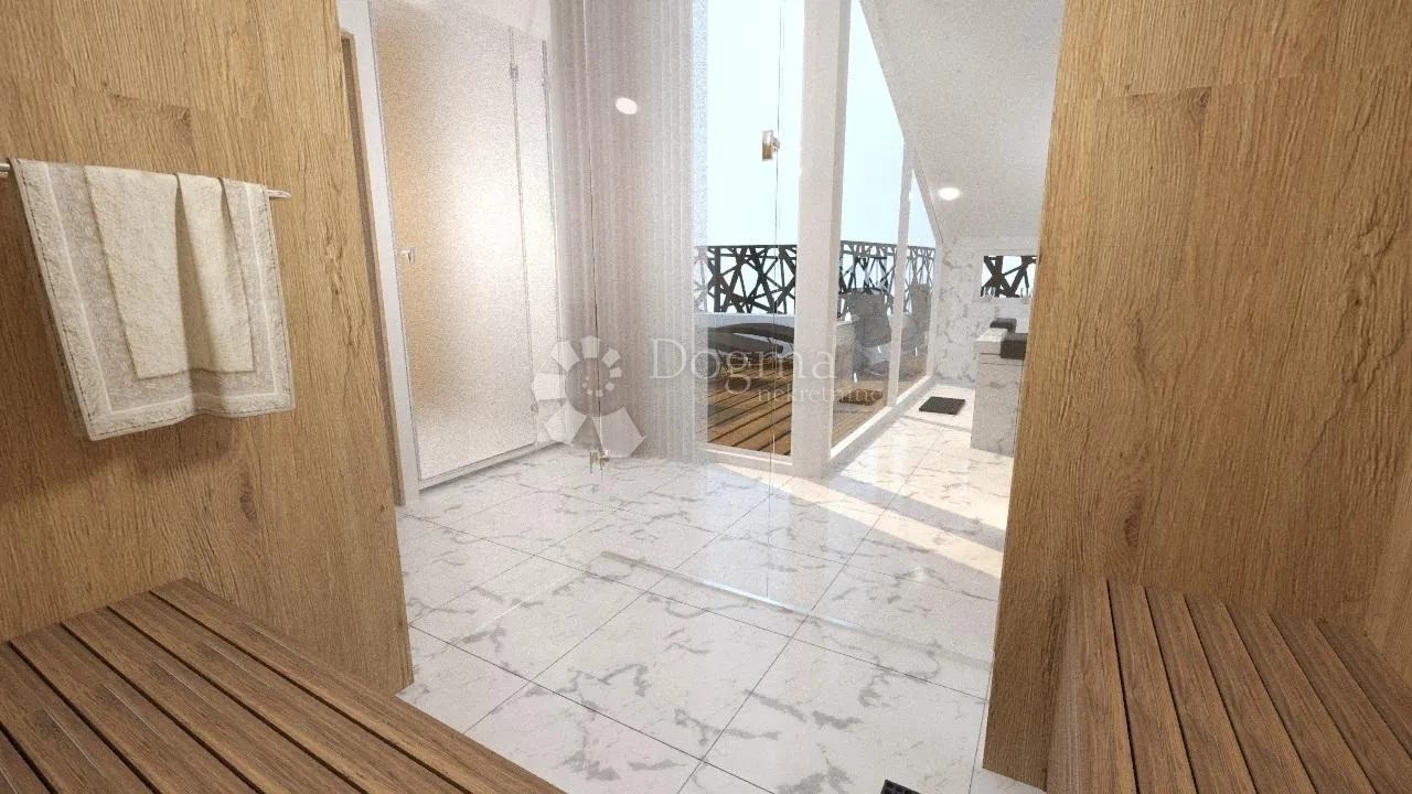 luksuzan stan, pogled more, terasa, jacuzzi, sauna, novogradnja, 2s+db - slika 14