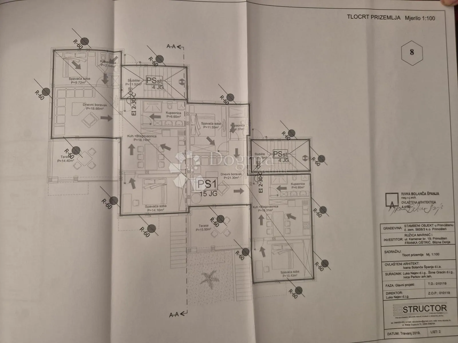prodaje se – elegantan dvosoban stan u prizemlju u novogradnji, primošten - slika 18