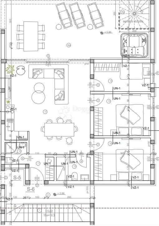 apartman na zadnjoj etaži s krovnom terasom i pogledom na more - slika 18