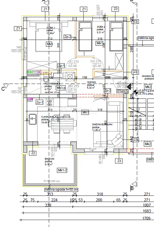 novo! dvosoban penthouse s velikom krovnom terasom s5 – plano, trogir - slika 15