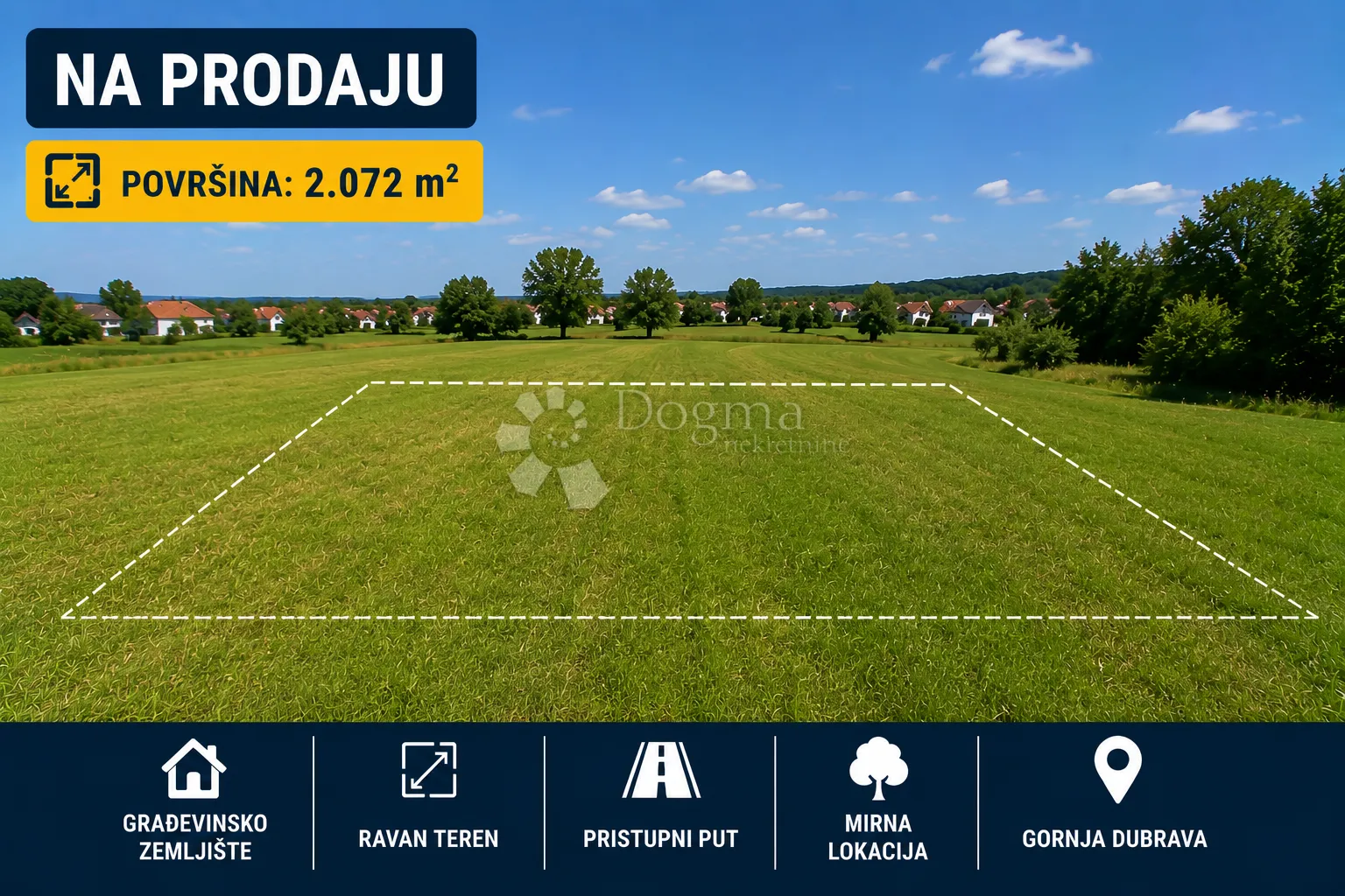 gornja dubrava, 2.072 m² s pristupnim putem - slika 1