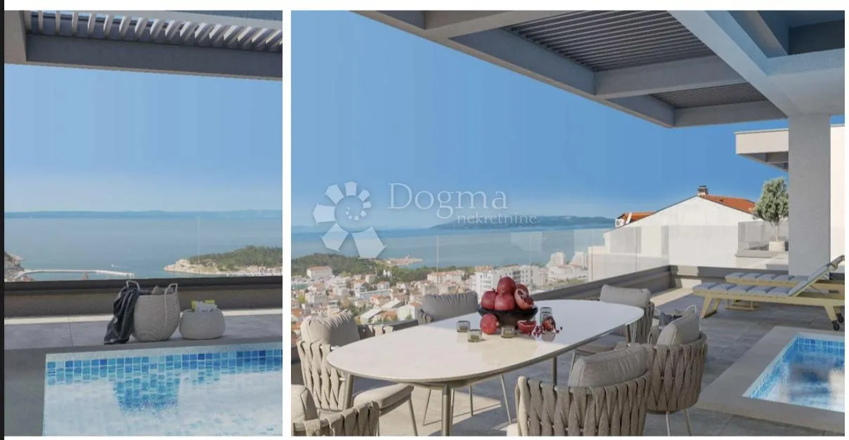 ekskluzivni penthouse s bazenom i pogledom na more -makarska - slika 4