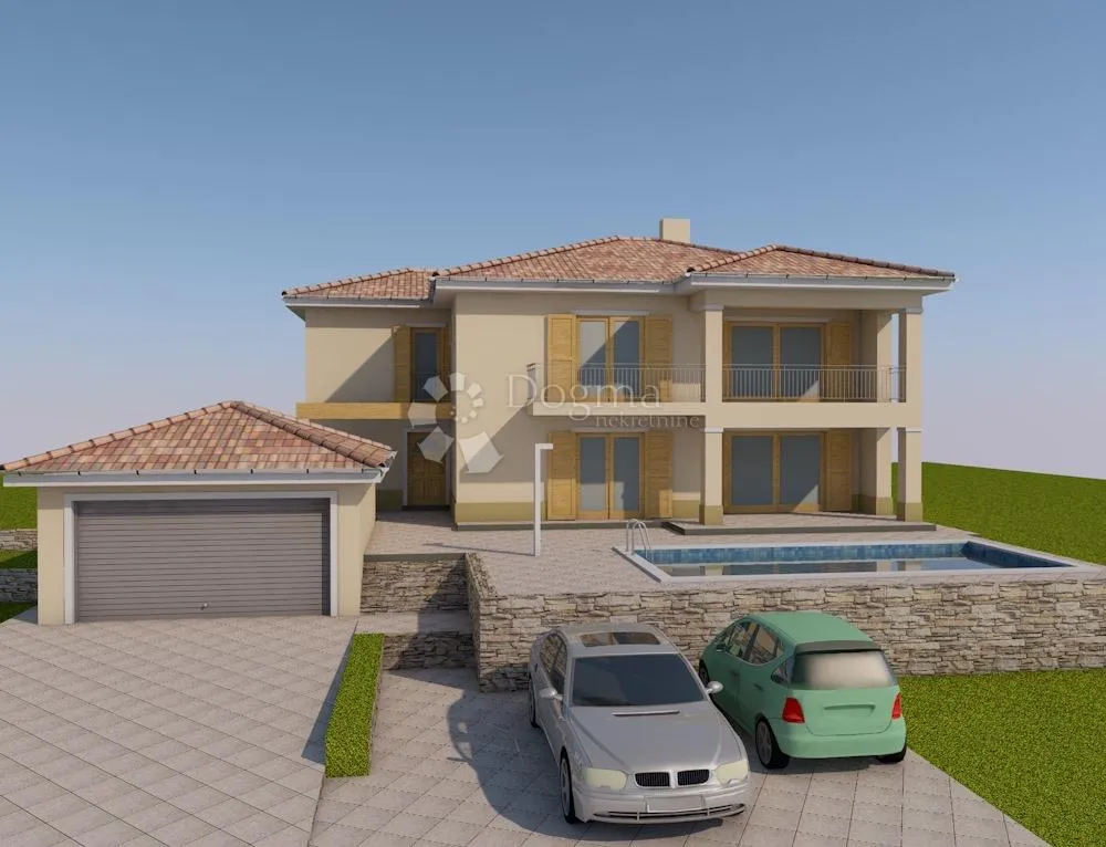 KRK-Kuća za rekonstrukciju, uređenom parcelom , građevinskom dozvolom i plaćenim komunalijama. - Žgombići, Malinska-Dubašnica