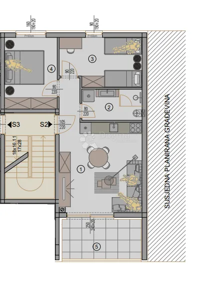 novogradnja pula - 58 m2, 1. kat (z5s2) - slika 3