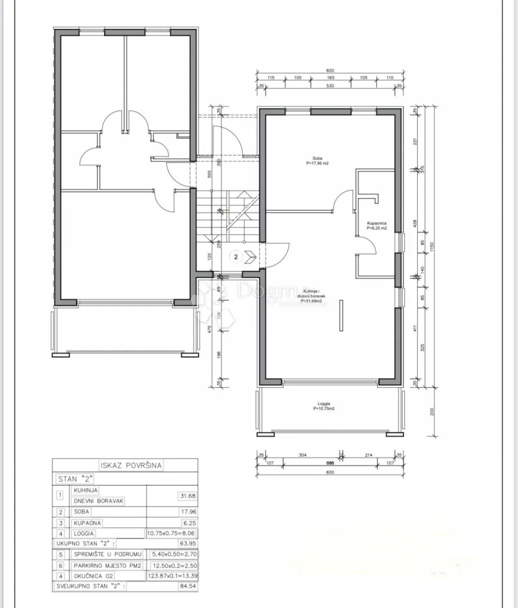 novogradnja buje - stan 64m2, lođa, vrt i parking - slika 6