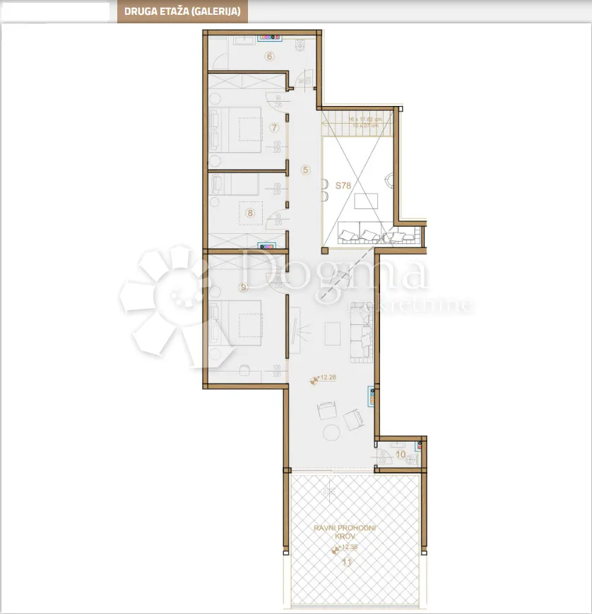 premium apartman na 4. katu sa galerijom! -s78 - slika 26
