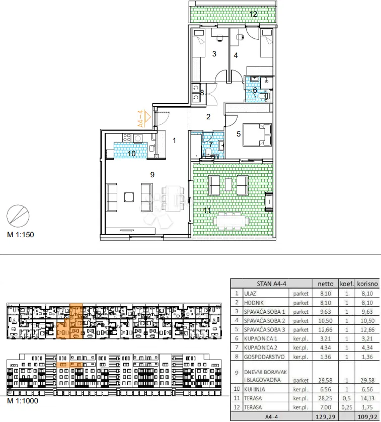 velika gorica, novogradnja, četverosoban stan 109.92 m2, 4.kat - slika 13