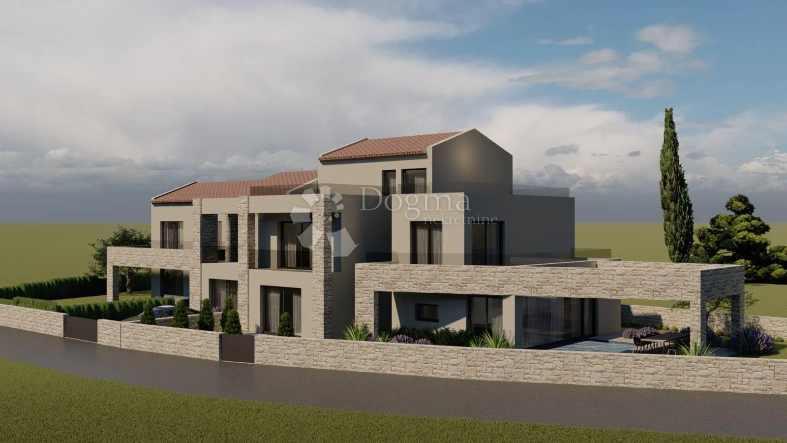 građevinsko zemljište s pravomoćnom dozvolom i projektom luksuzne kuće s bazenom - slika 4