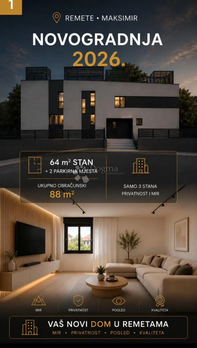 luksuzna novogradnja remete 88m2 +krovna terasa 40m2 - slika 13