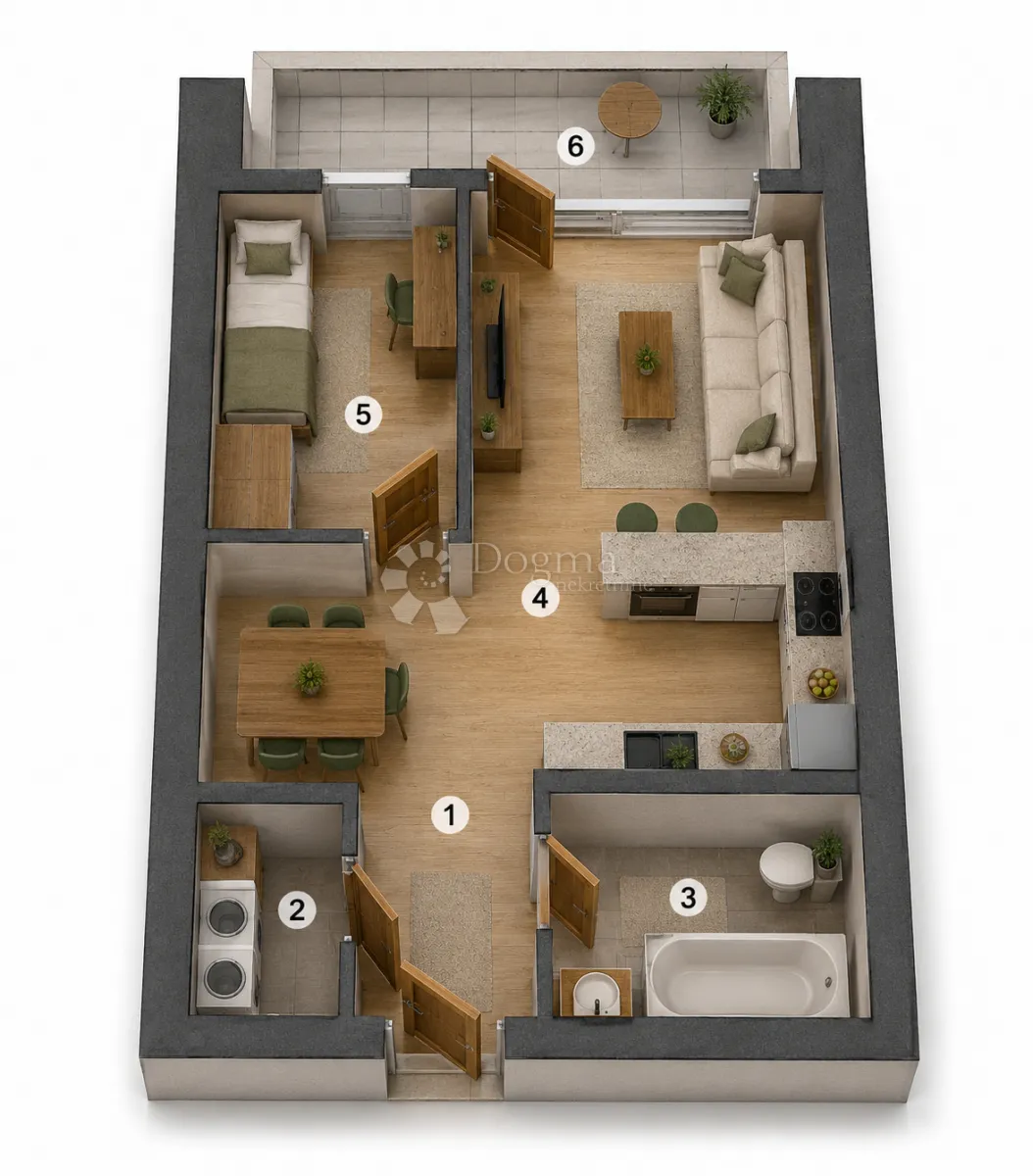 pretprodaja stanova – kompaktan i moderan stan na 1. katu, varaždin | 34,85 m² + loggia - slika 7