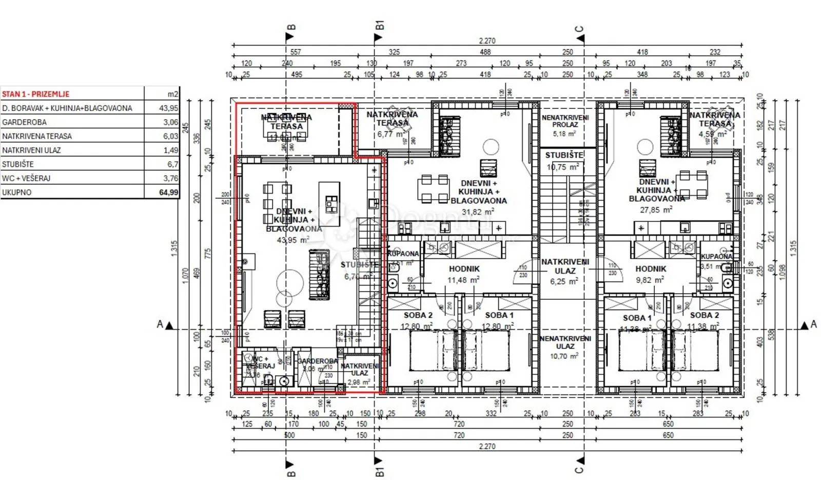 poreč - dvoetažni stan sa 200m2 vrta - slika 7