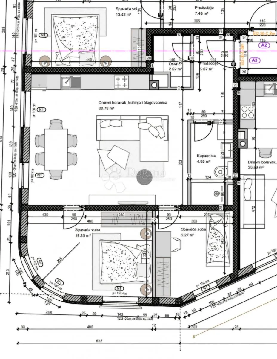 novogradnja pula centar - 68 m2, 2s+db, prizemlje a03 - slika 10