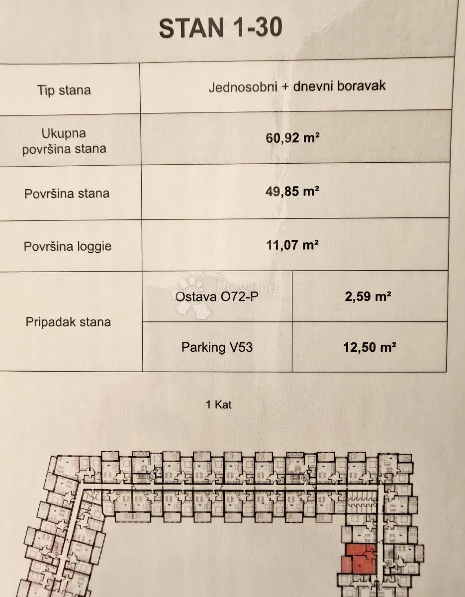 prostrani jednosobni stan, ostava i parking u cijeni - slika 14