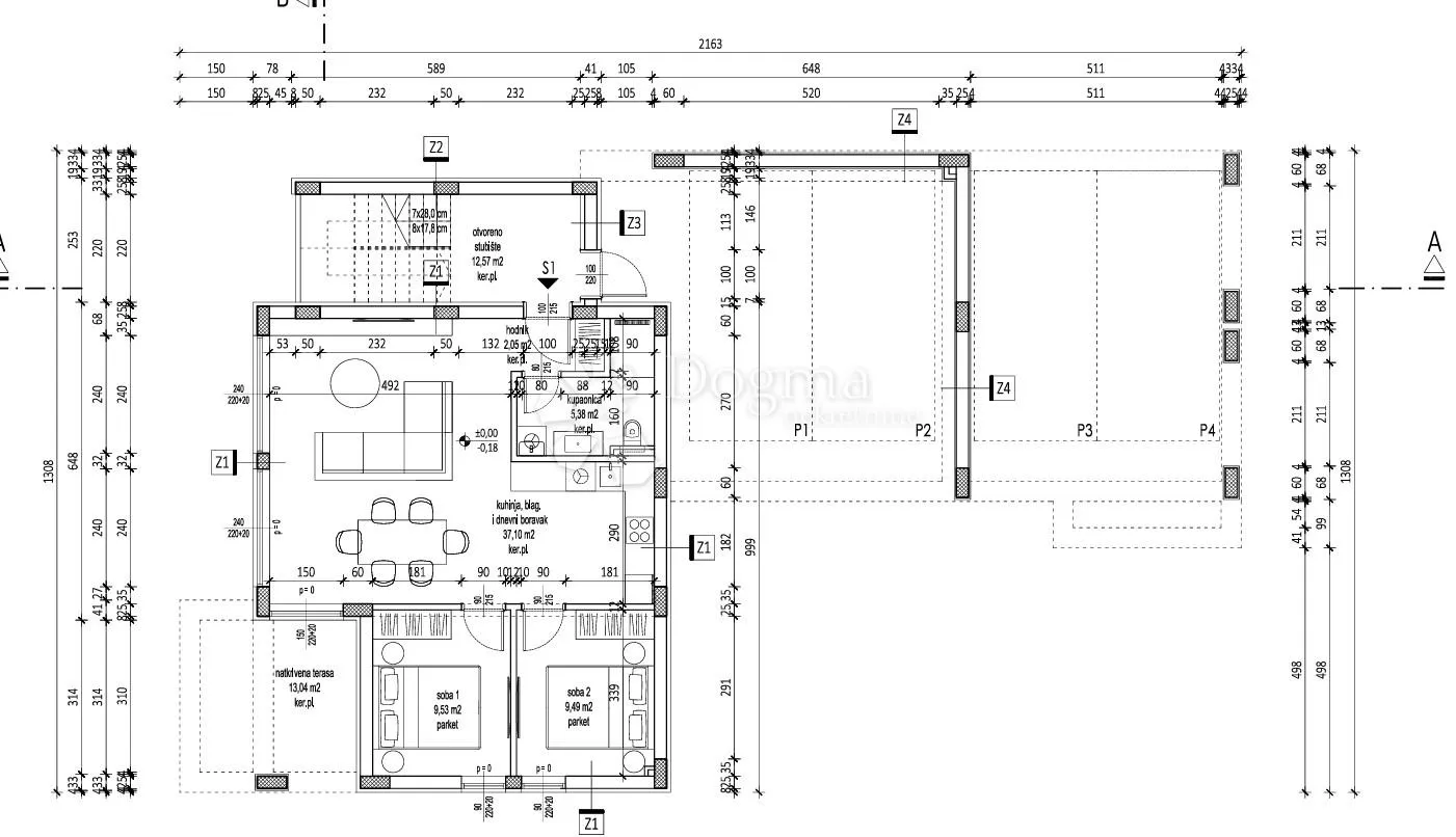 petrčane - s1 pprizemlje s bazenom i vrtom od 140m2 - slika 19