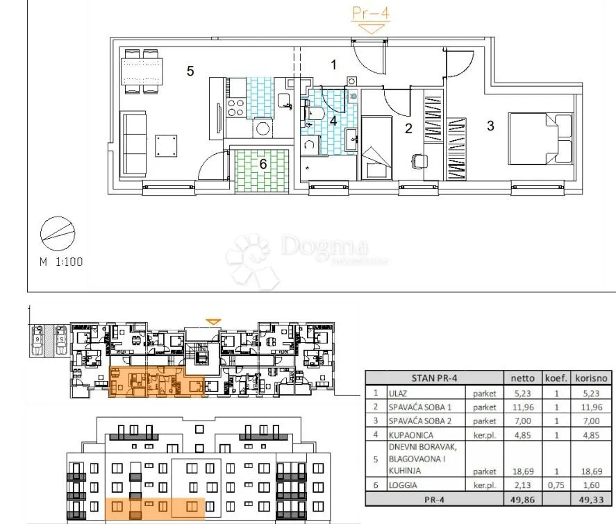 velika gorica, novogradnja, trosoban stan 49,33 m2, prizemlje - slika 10