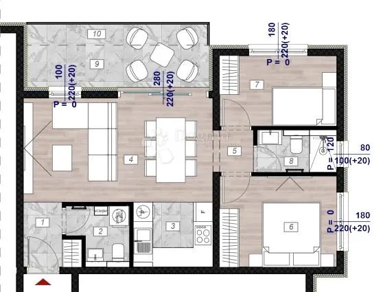 povljana-stan s11, 62,56 m² - slika 2