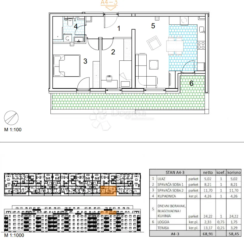velika gorica, novogradnja, trosoban stan 58.45 m2, 4.kat - slika 13