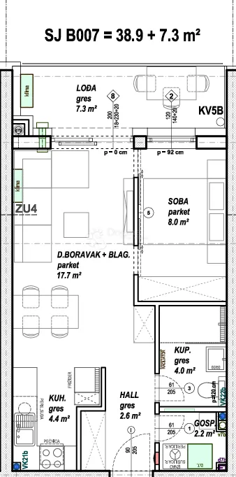 moderan stan u novogradnji, prizemlje, čakovec | 38,9 m² - slika 6