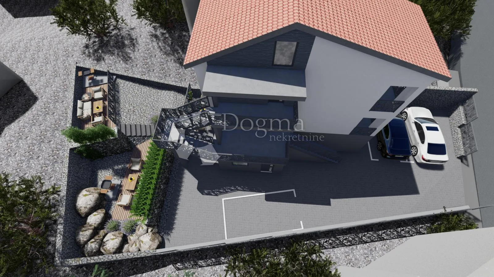 dvoetažni apartman s lijepom terasom s pogledom na more - slika 2