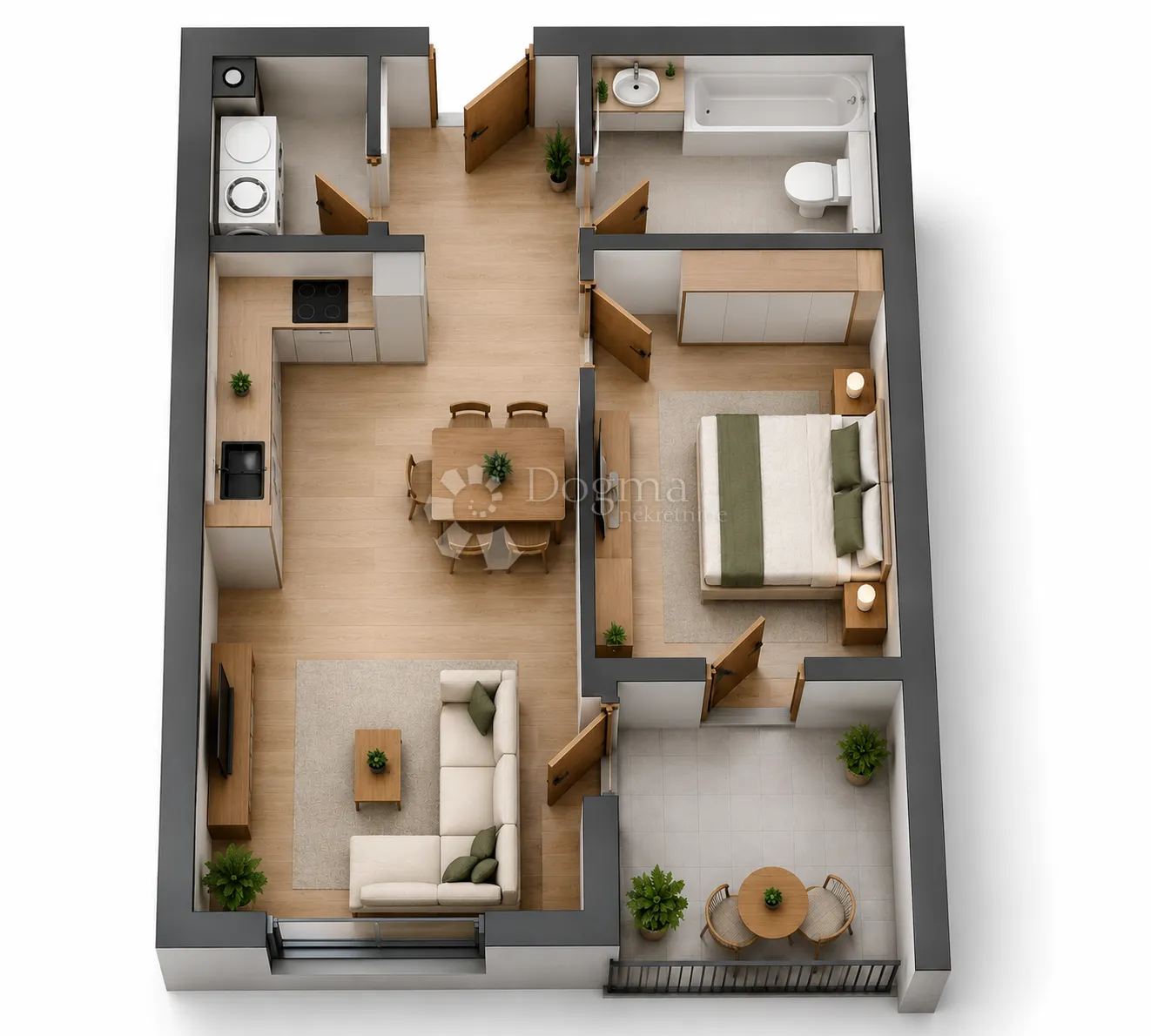 pretprodaja stanova – moderan stan na 2. katu novogradnje, varaždin | 39,50m² + loggia - slika 7