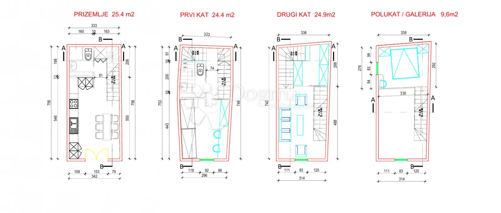 šarmantna autohtona kuća s pogledom na dolinu – 84 m² (visoki roh-bau) - slika 10