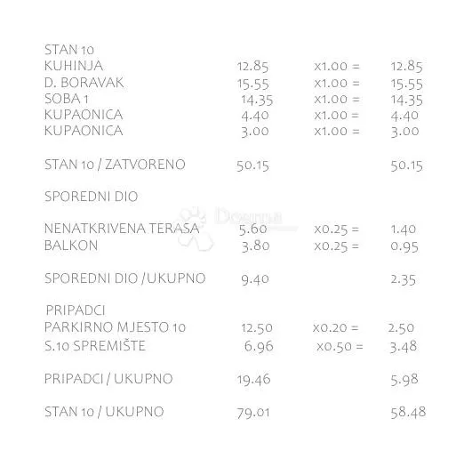 pakoštane - s10 2. kat - stan s terasom i balkonom - slika 3