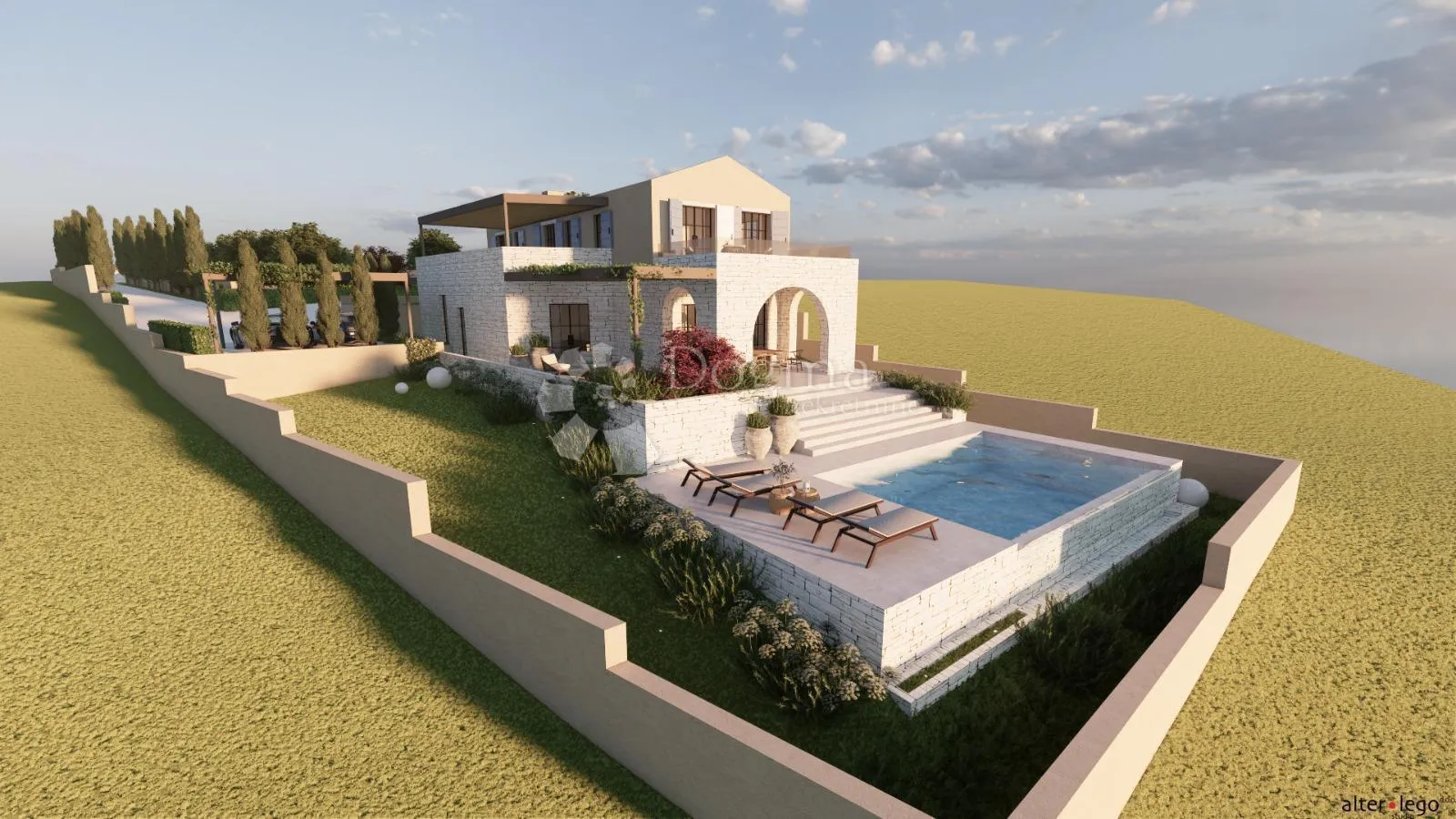 Građevinsko zemljište s očaravajućim pogledom na more!Višnjan!2080 m²