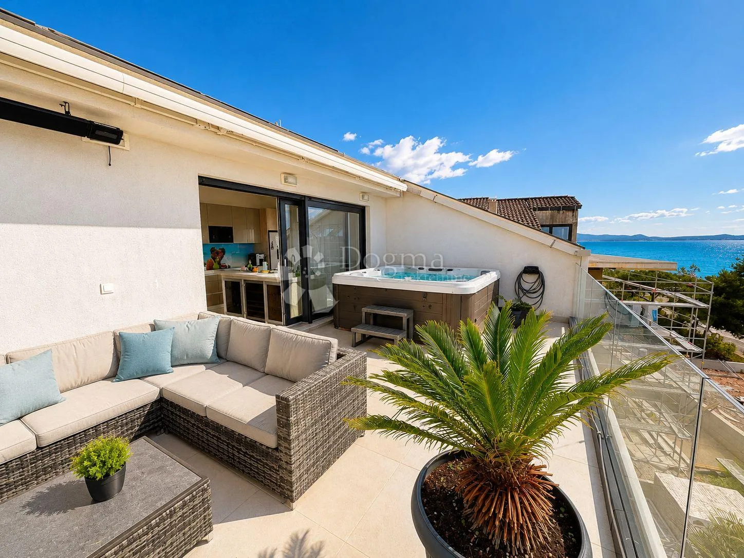 bibinje - penthouse 154 m2 - 10m od mora i uređene plaže - slika 7