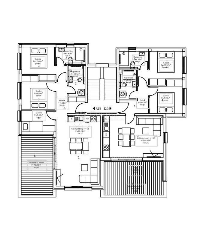 apartman 1 kat novogradnja zgrada sa 6 stanova - slika 9