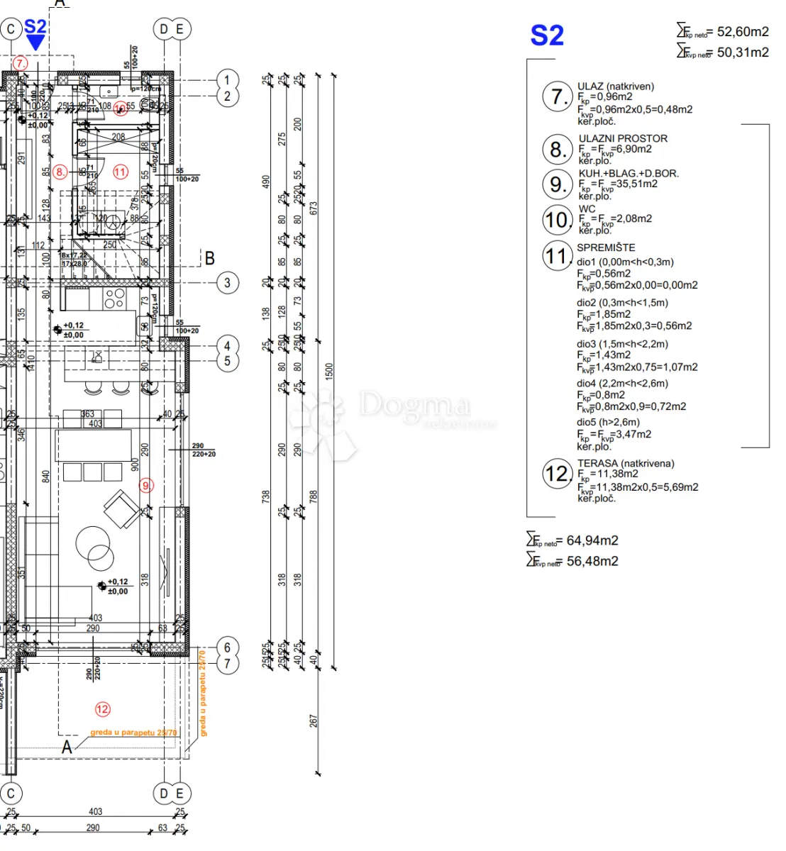 moderan duplex u brodarici - stambena jedinica s2/k1 - slika 12