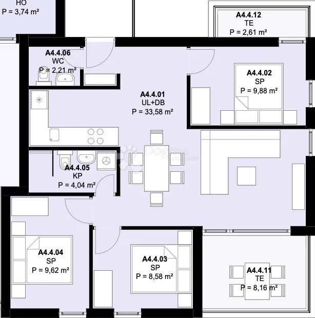 A4.4 – Kaštel Novi; Novogradnja, 3s Stan Na 2. Katu S 2 Terase, Pogled Na More, Parking, Odlična Lokacija - Kaštel Novi, Kaštela
