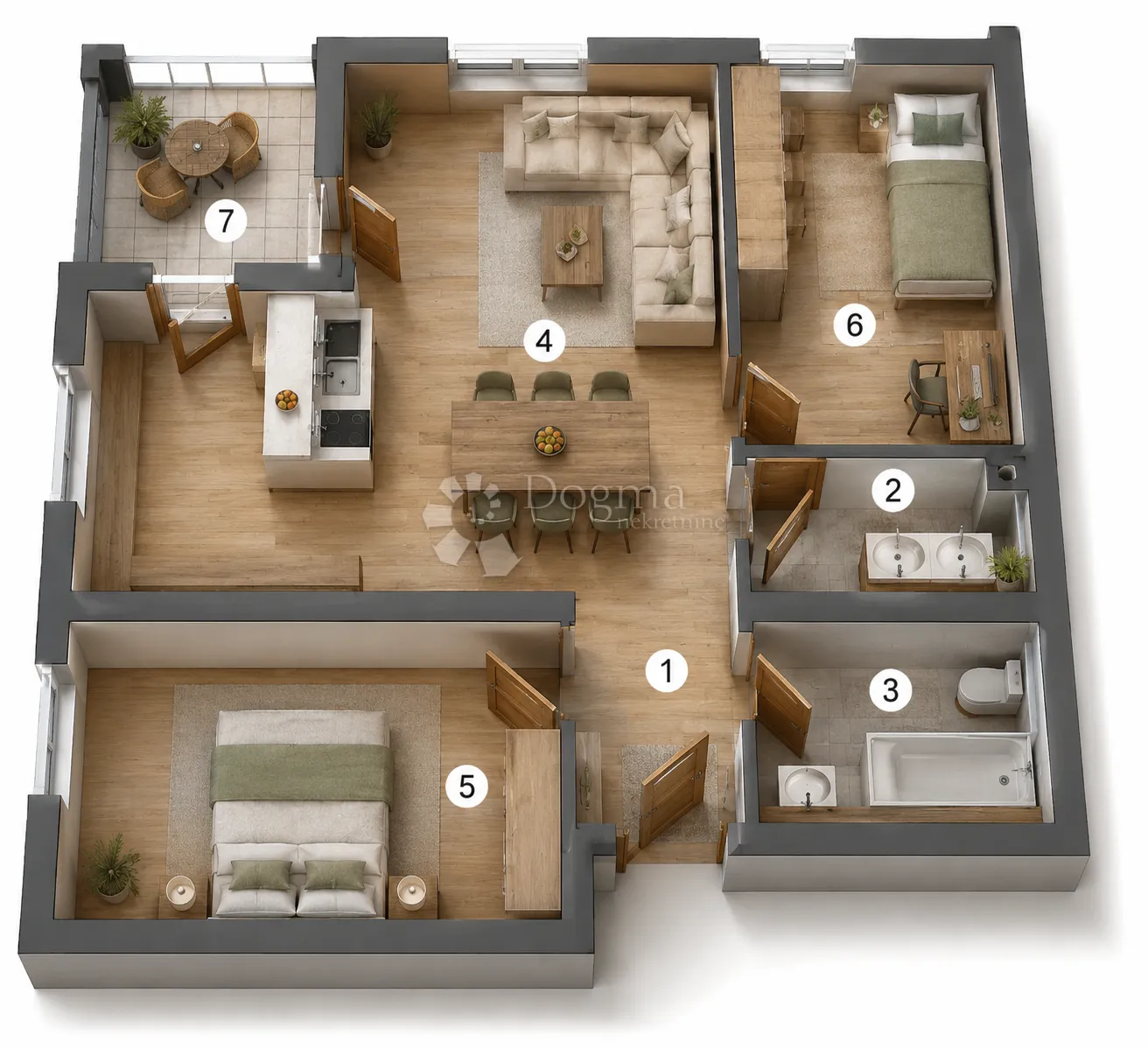 pretprodaja stanova – moderan stan na 2. katu novogradnje, varaždin | 58,75 m² + loggia - slika 7