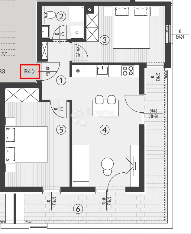 šikići - stan u prizemlju - novogradnja (2ss+db, 2 parkinga) - slika 2