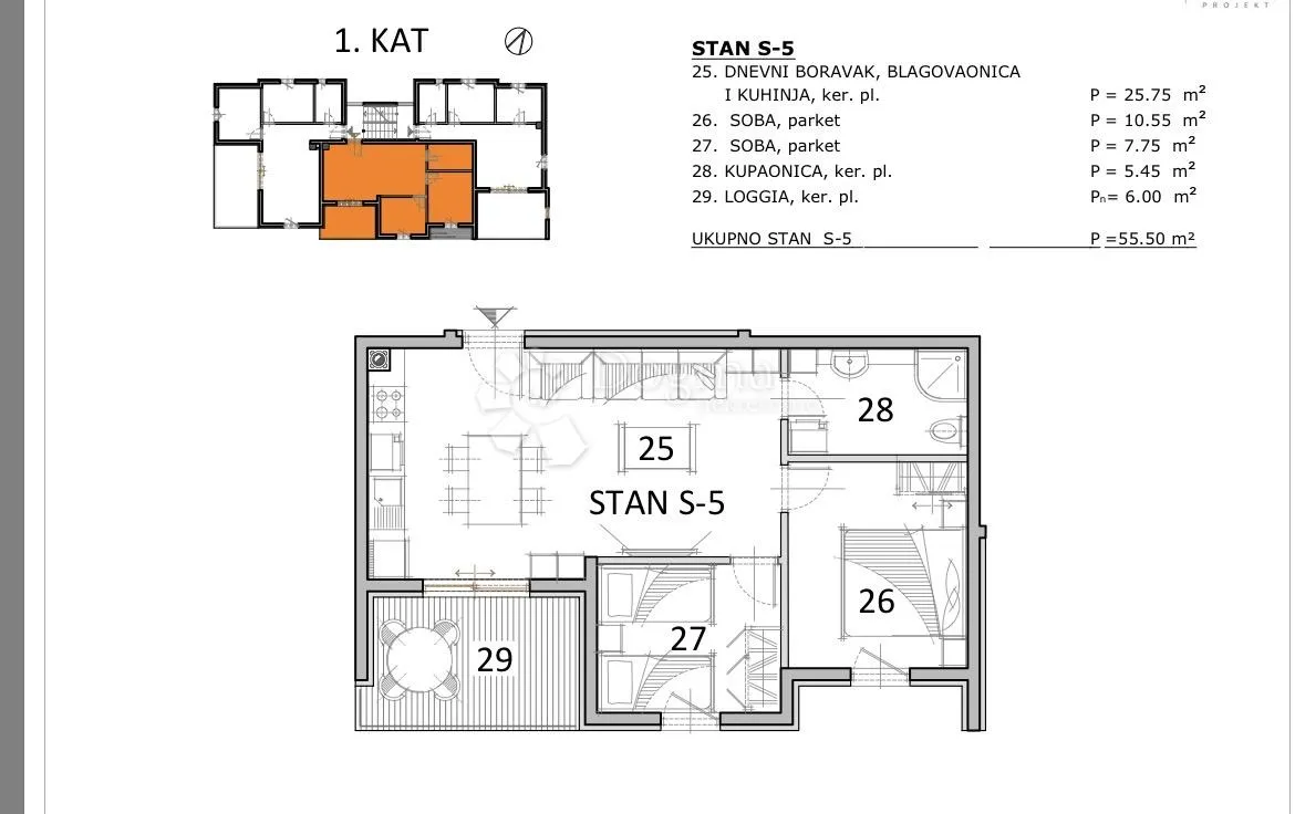 novogradnja pag, mandre trosoban stan - slika 7