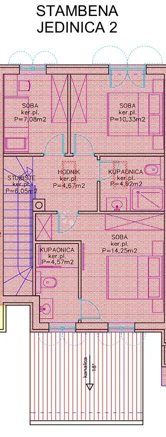 moderna kuća u nizu s 3 spavaće sobe, barban - slika 6