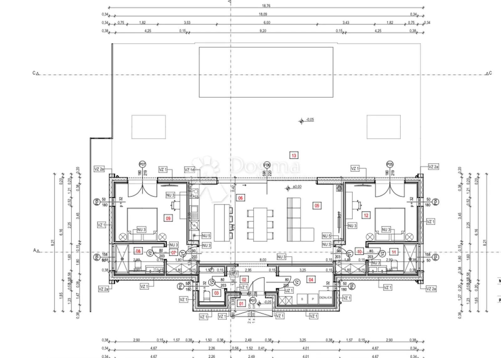 građevinsko zemljište s projektom i građevinskom dozvolom - žminj - slika 7