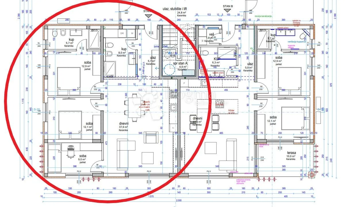 rovinj – komforan stan s bazenom i velikim vrtom 300 m od mora - slika 9