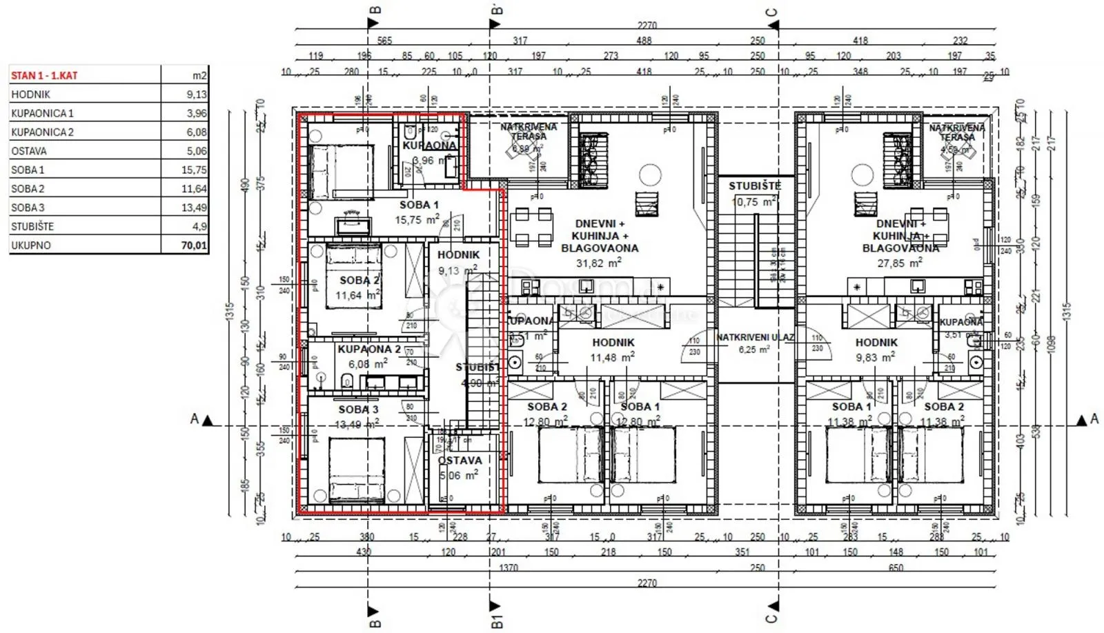 poreč - dvoetažni stan sa 200m2 vrta - slika 8