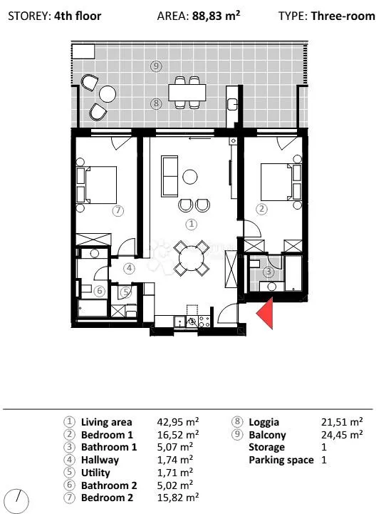 luksuzni penthouse 600 metara do mora, umag - slika 2