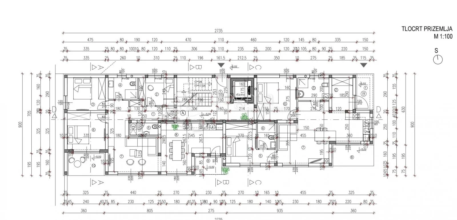 tar / vrt 80m2/ 2 sp/ 2 kupatila/ parking u cijeni - slika 4