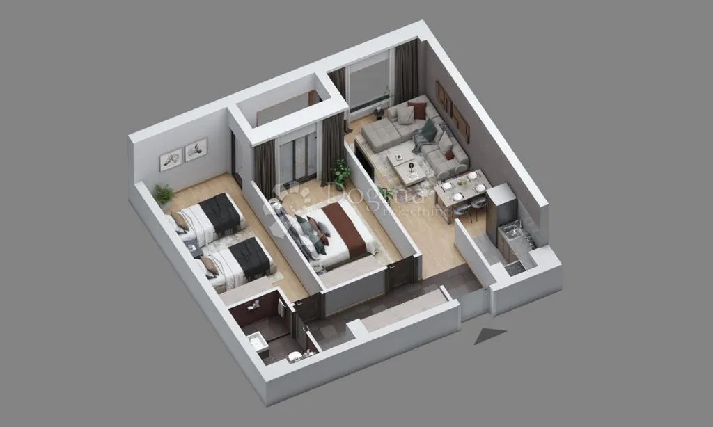 projekt jahorina - zgrada d apartman 73, potkrovlje - slika 6