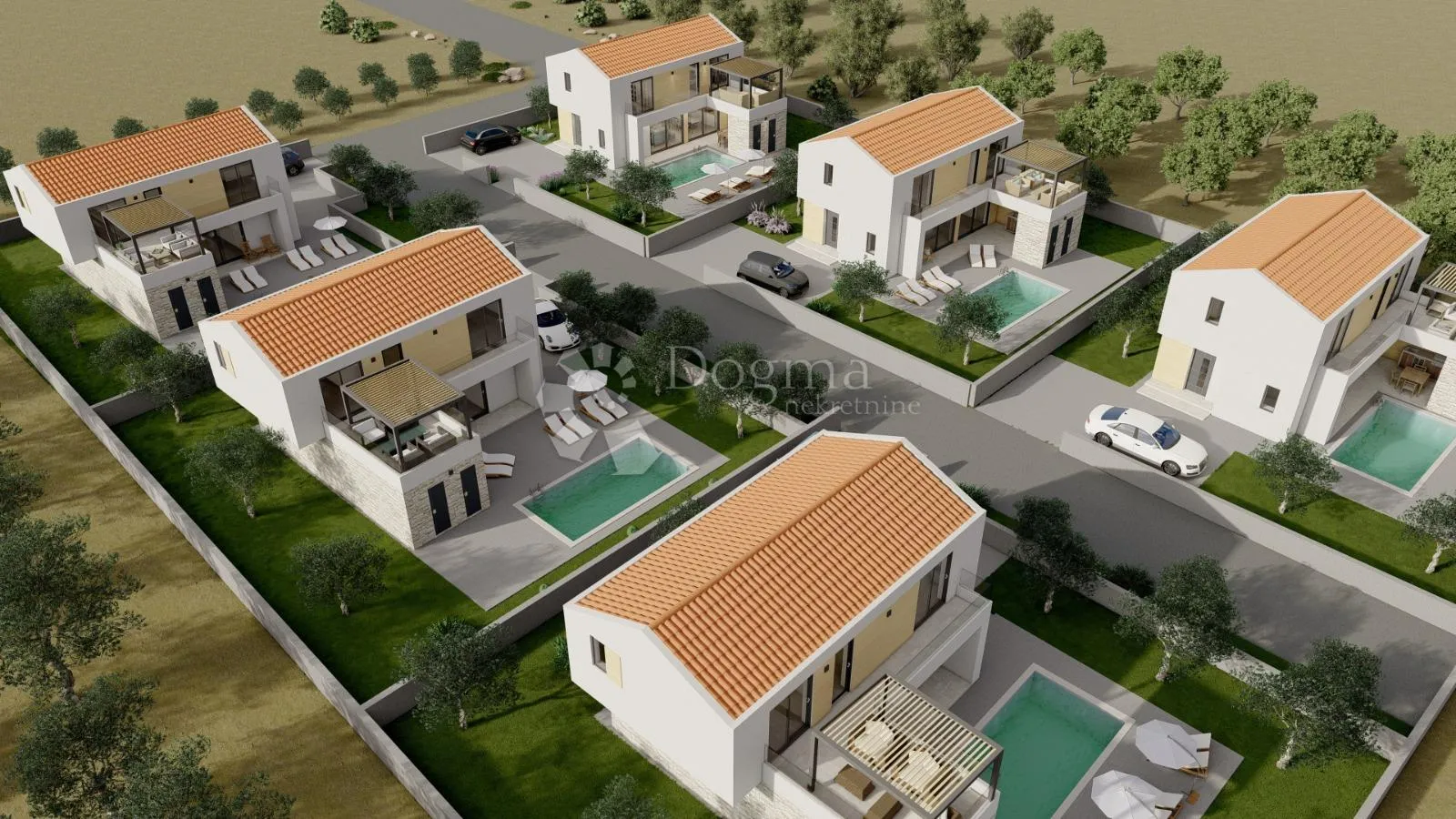 rtina sunset – projekt 6 vila s bazenom, pogled na more - slika 11