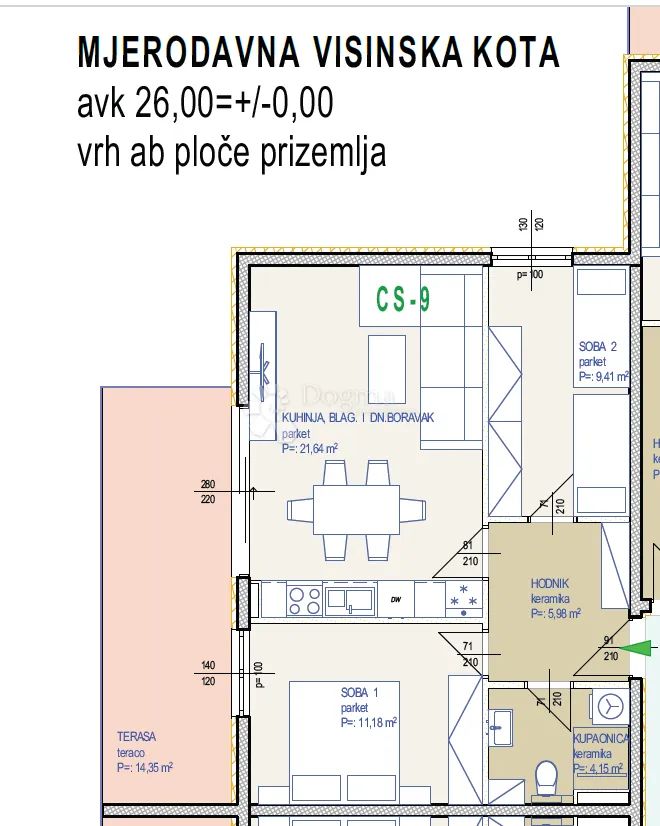 novogradnja seget donji, dvosobni stan (cs-9) – 250m od mora! - slika 12