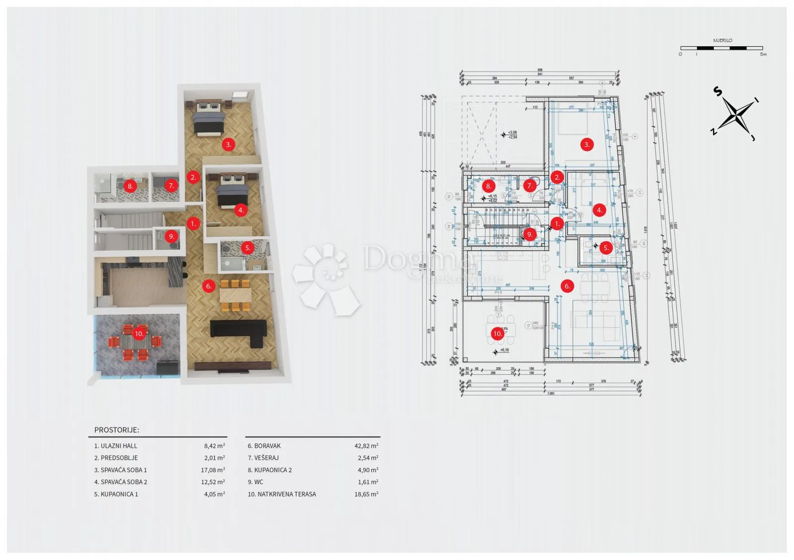 vodice – predivan dvosoban penthouse - slika 3